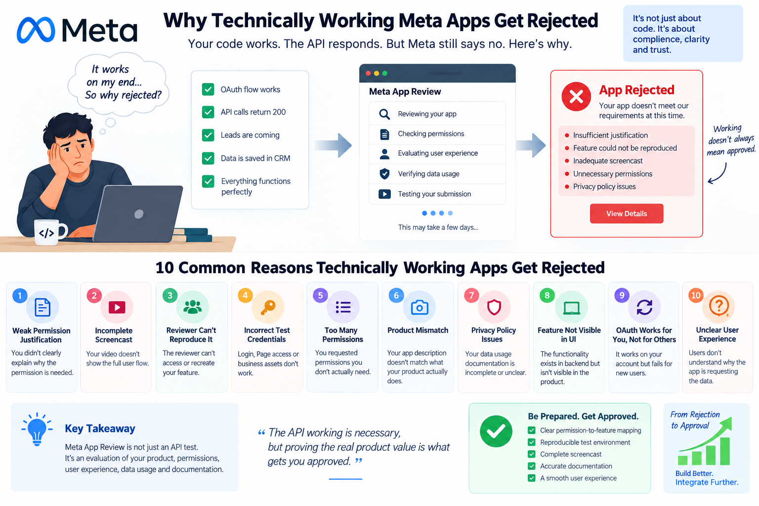 Why Technically Working Meta Apps Get Rejected: A Developer’s Guide to Meta App Review